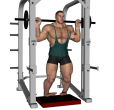 Calf Raise - Smith Machine Standing Toes in