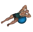 Crunch - Oblique Fitness Ball Side