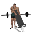 Reverse Curl - Standing Incline Barbell