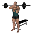 Squat - Front Barbell To A Bench