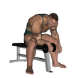 Wrist Curl - Seated Reverse Dumbbell Single